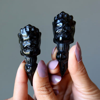 Black Obsidian Dagger Wand Sacrificial Ritual