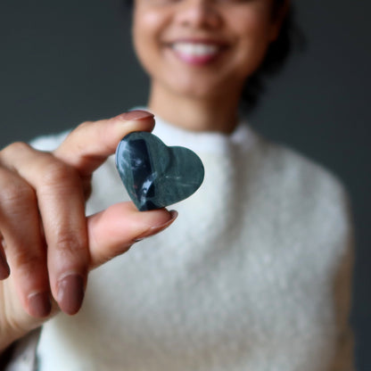 Spiderweb Obsidian Heart Grid Crystal Love Catcher