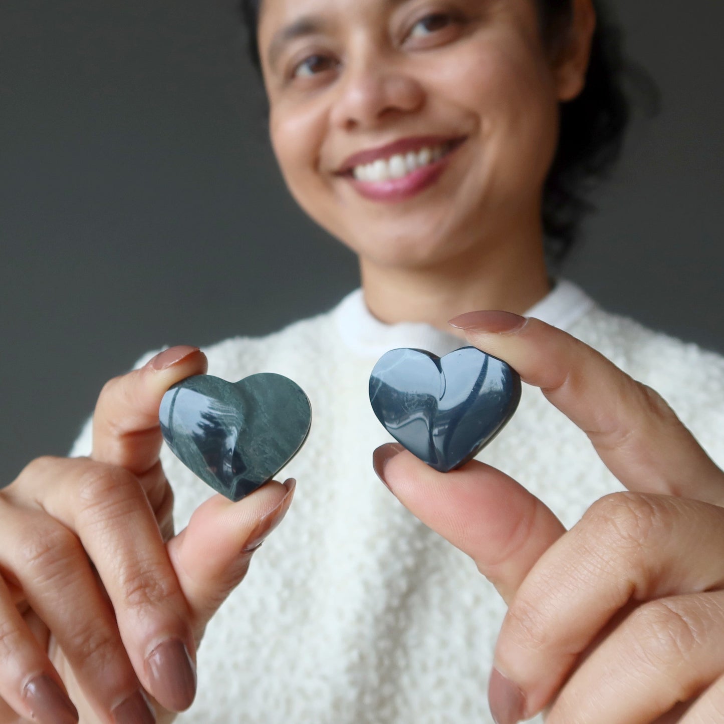 Spiderweb Obsidian Heart Grid Crystal Love Catcher