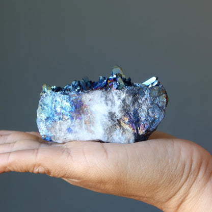 Aura Quartz Cluster Titanium Rainbow Soul Crystal