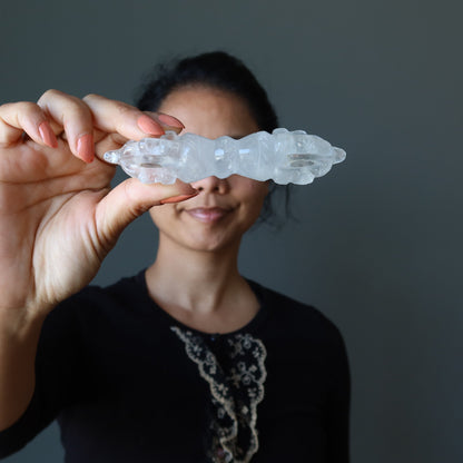 Cloud Quartz Dorje Wand Buddhist Action Wisdom Crystal