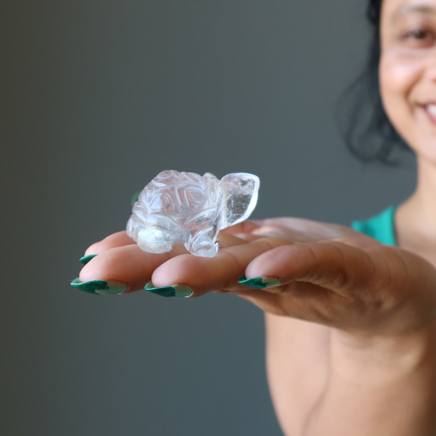 Clear Quartz Turtle Spirit Crystal Guardian Animal