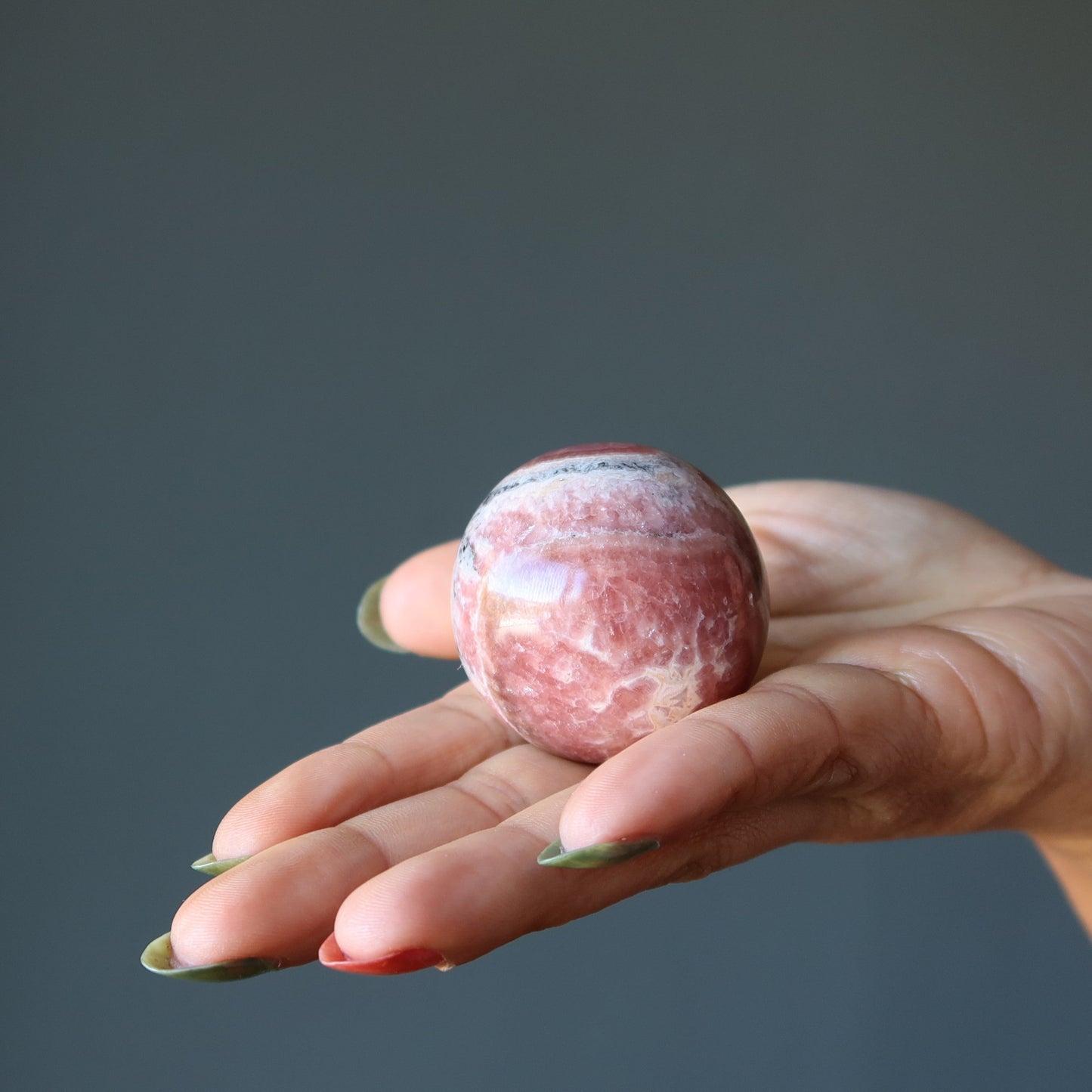 Rhodochrosite Sphere Precious Soulmate Crystal Ball