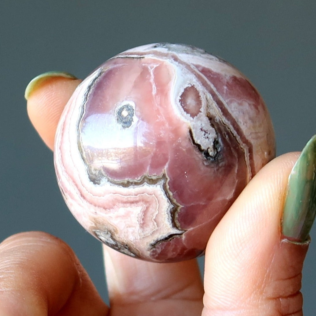 Rhodochrosite Sphere Precious Soulmate Crystal Ball