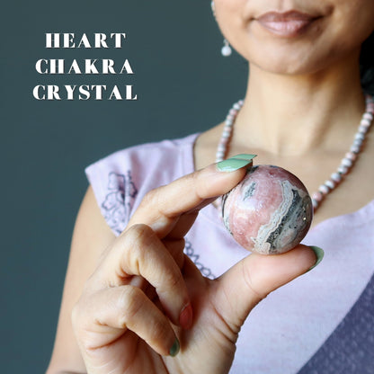 Rhodochrosite Sphere Precious Soulmate Crystal Ball