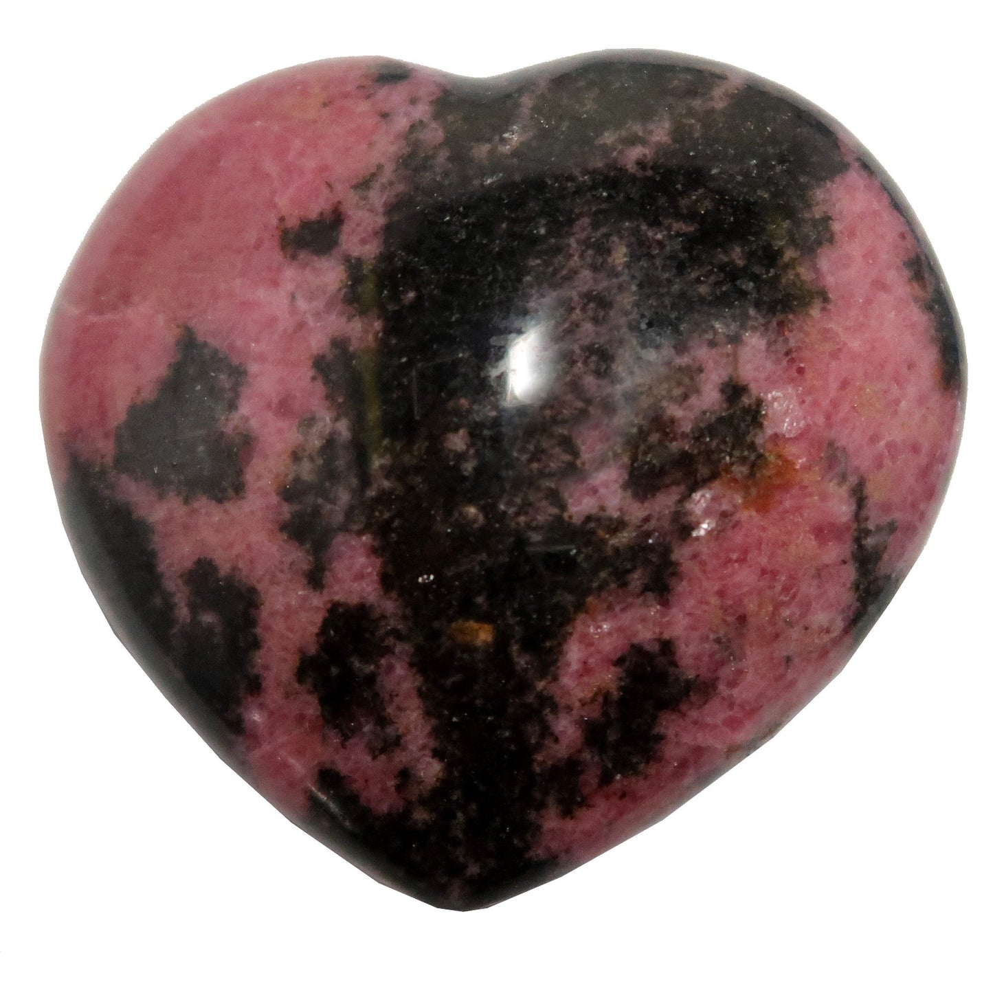Rhodonite Heart Pink Black Wild Lovers Crystal