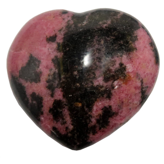 Rhodonite Heart Pink Black Wild Lovers Crystal