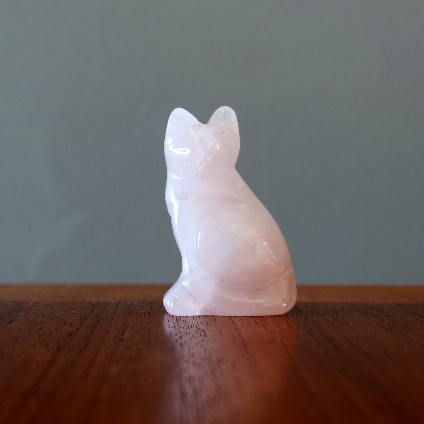 Rose Quartz Cat Lover Perfect Pink Animal Figurine