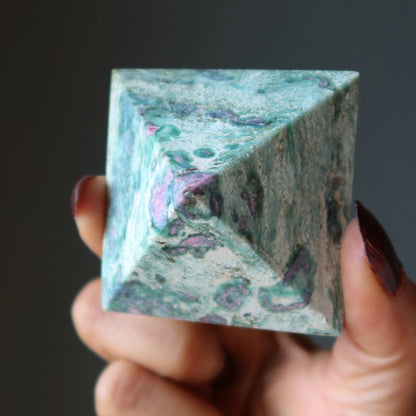 Ruby Fuchsite Pyramid Step Up Love Crystal