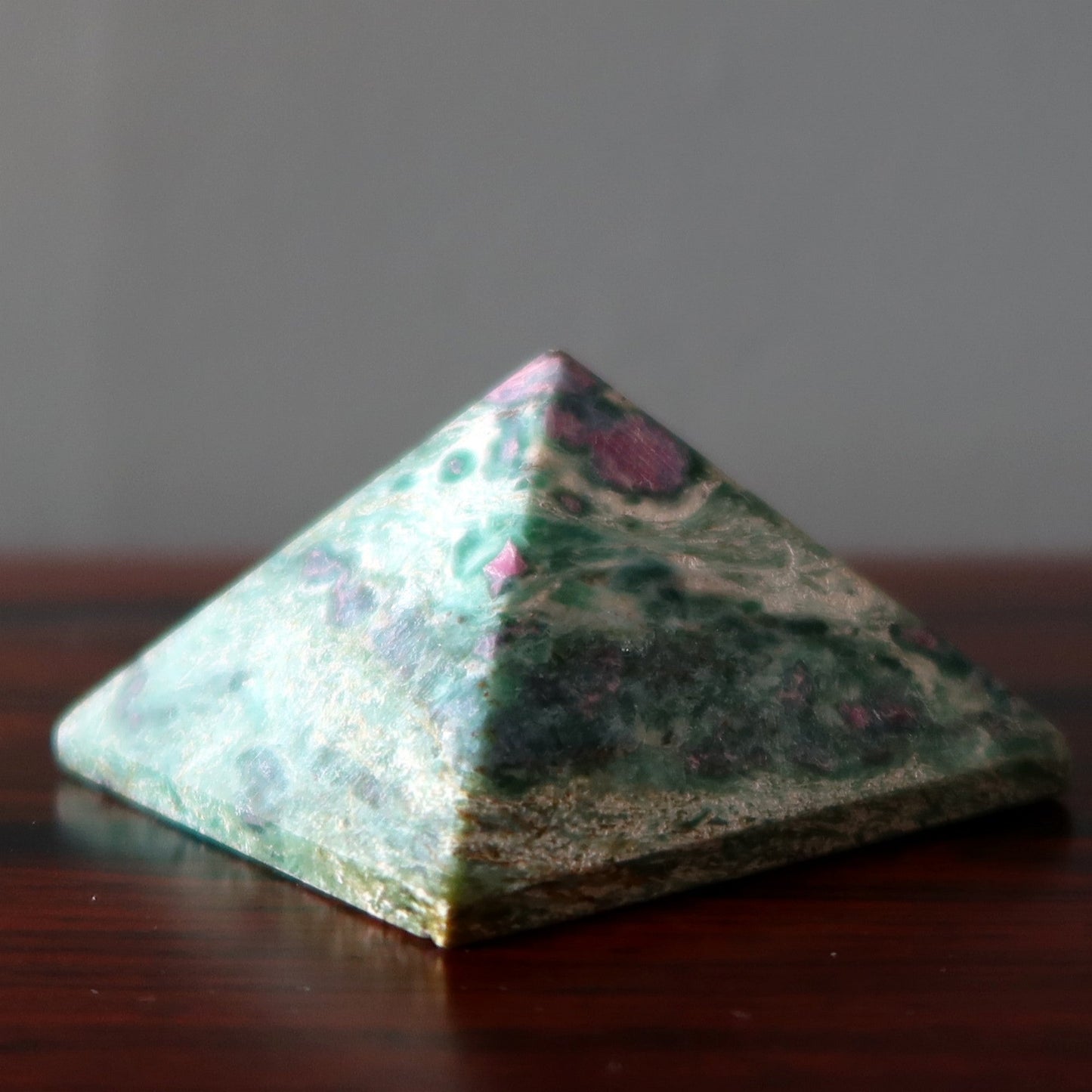 Ruby Fuchsite Pyramid Step Up Love Crystal