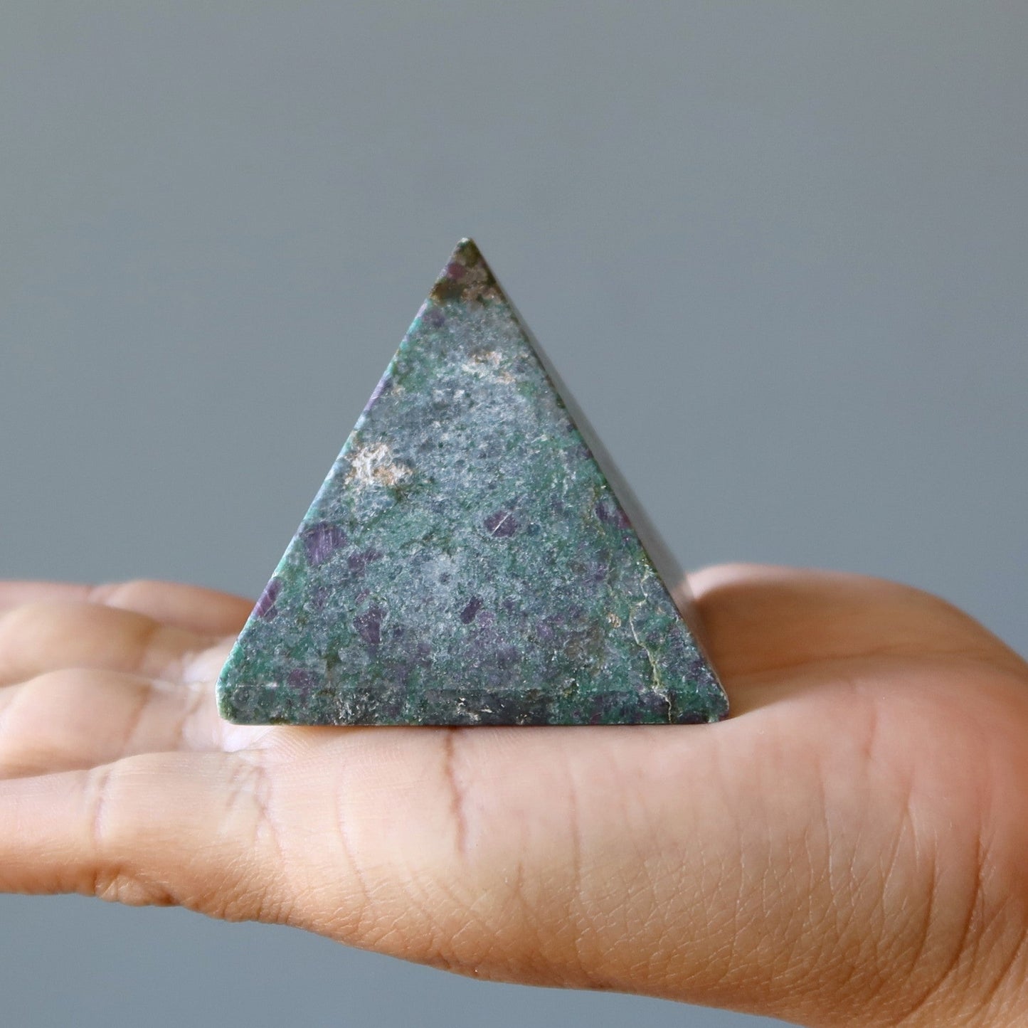 Ruby Fuchsite Pyramid Step Up Love Crystal
