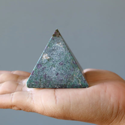 Ruby Fuchsite Pyramid Step Up Love Crystal