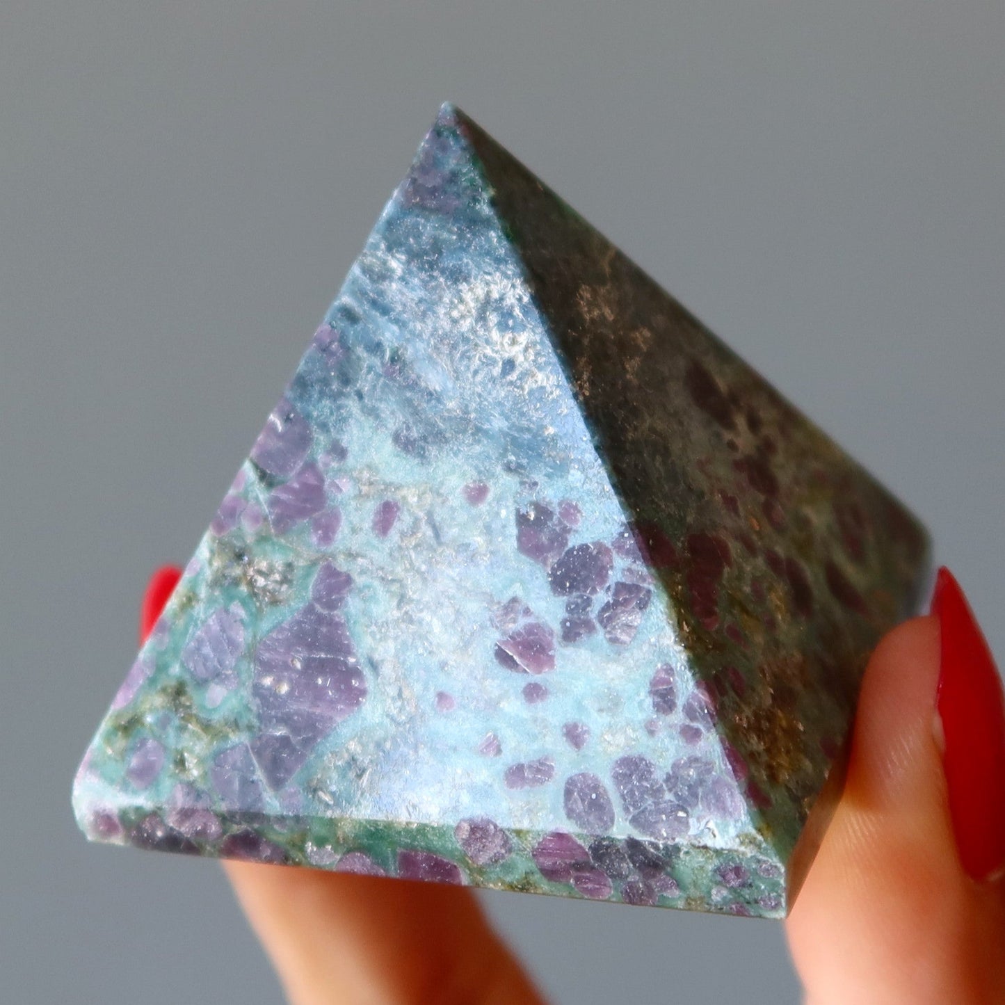 Ruby Fuchsite Pyramid Step Up Love Crystal