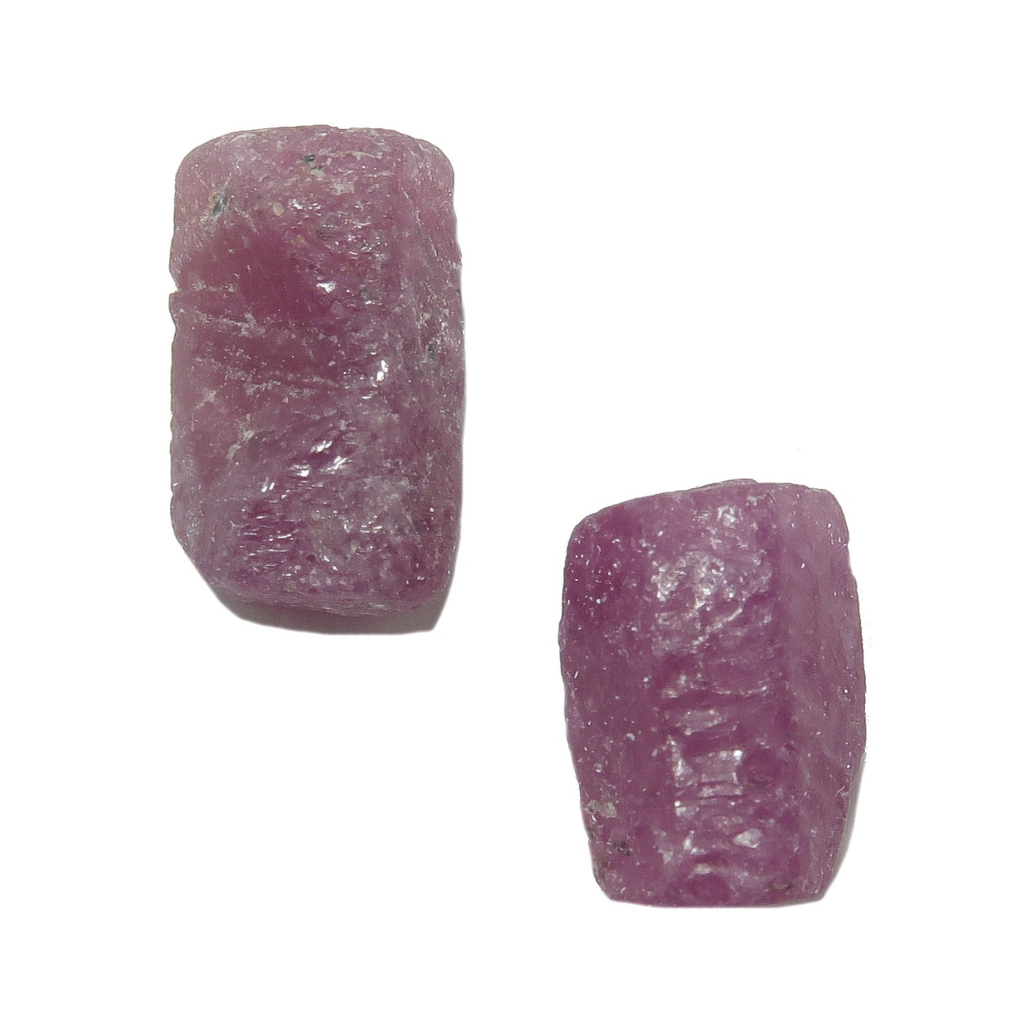Red Ruby Raw Crystal Pair Love Gem Dancing Duet