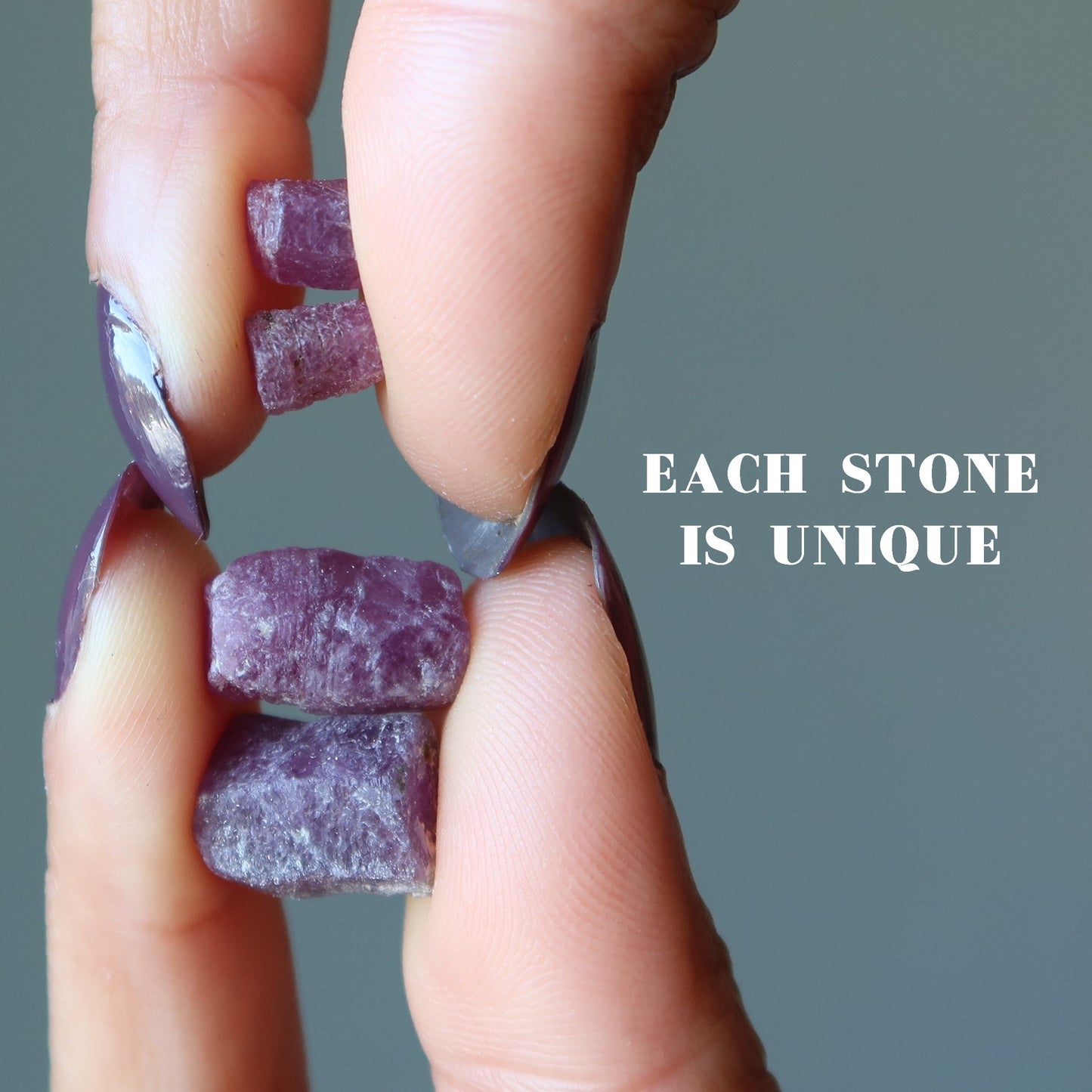 Red Ruby Raw Crystal Pair Love Gem Dancing Duet