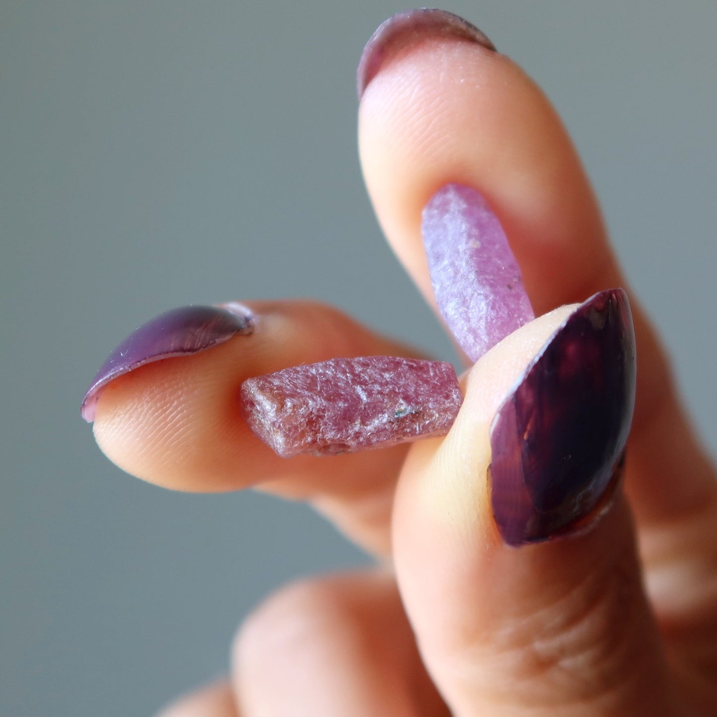 Red Ruby Raw Crystal Pair Love Gem Dancing Duet