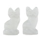 Selenite Cat 1" Miniature Animal Silky White Feline