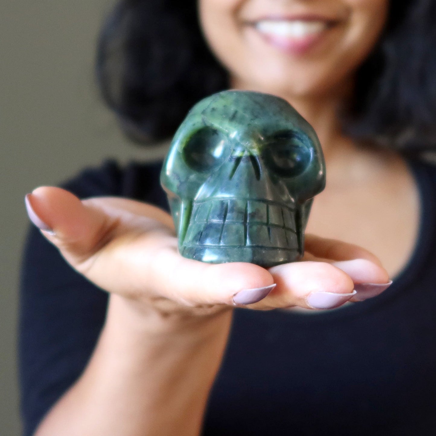 Serpentine Skull Dark Green Alien Whisperer