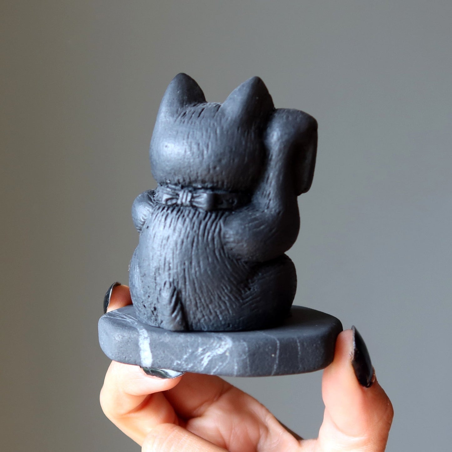 Shungite Cat Neko Protection Prosperity Statue