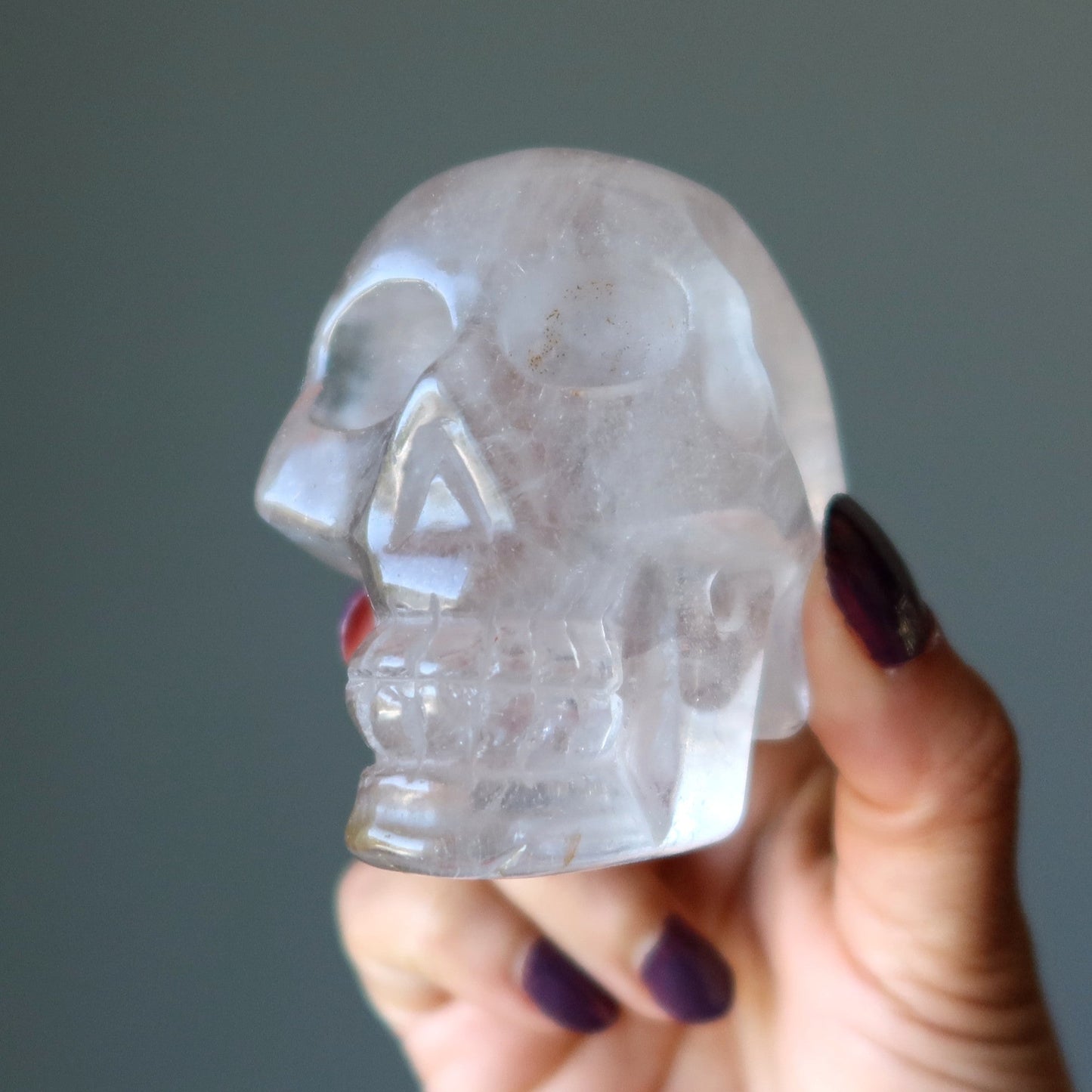 Smoky Quartz Skull Life Protection Crystal Carving