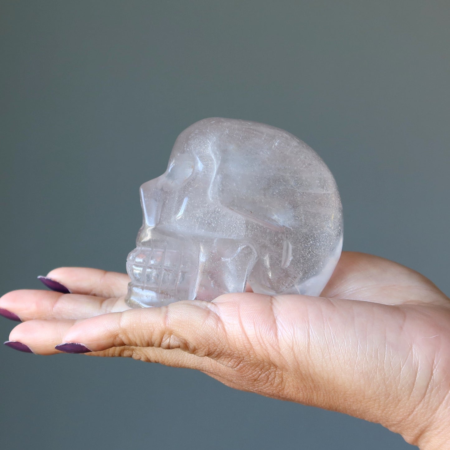 Smoky Quartz Skull Life Protection Crystal Carving