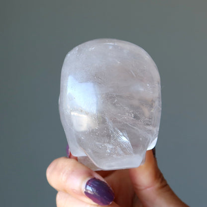 Smoky Quartz Skull Life Protection Crystal Carving