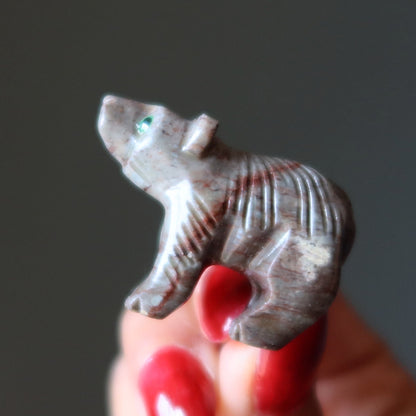 Soapstone Bear Brown Spirit Guide Animal Cub