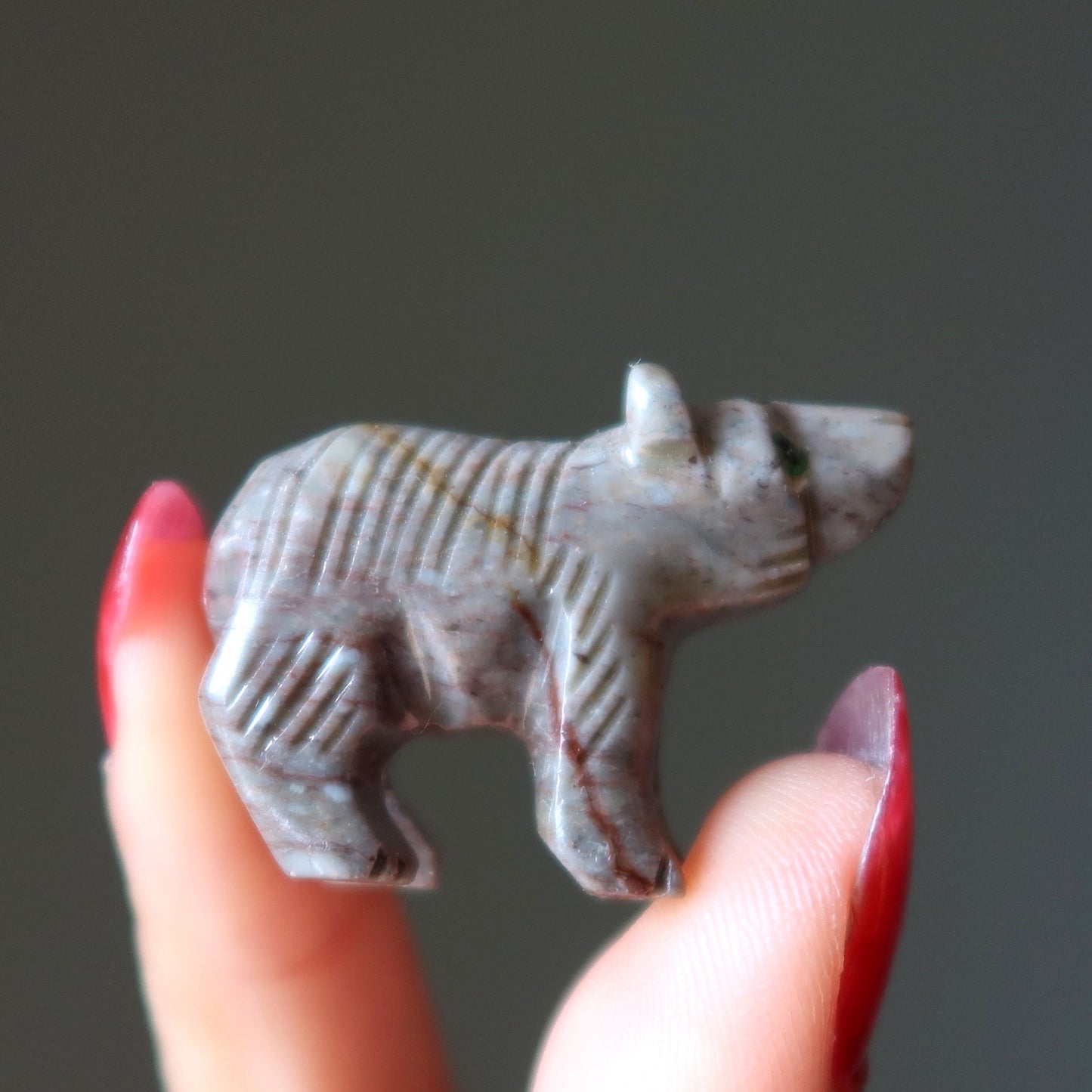 Soapstone Bear Brown Spirit Guide Animal Cub