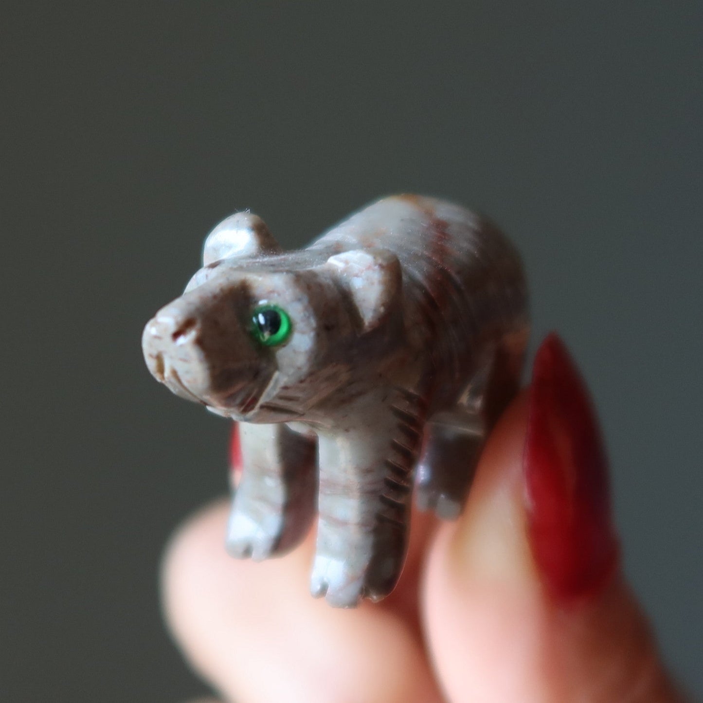 Soapstone Bear Brown Spirit Guide Animal Cub