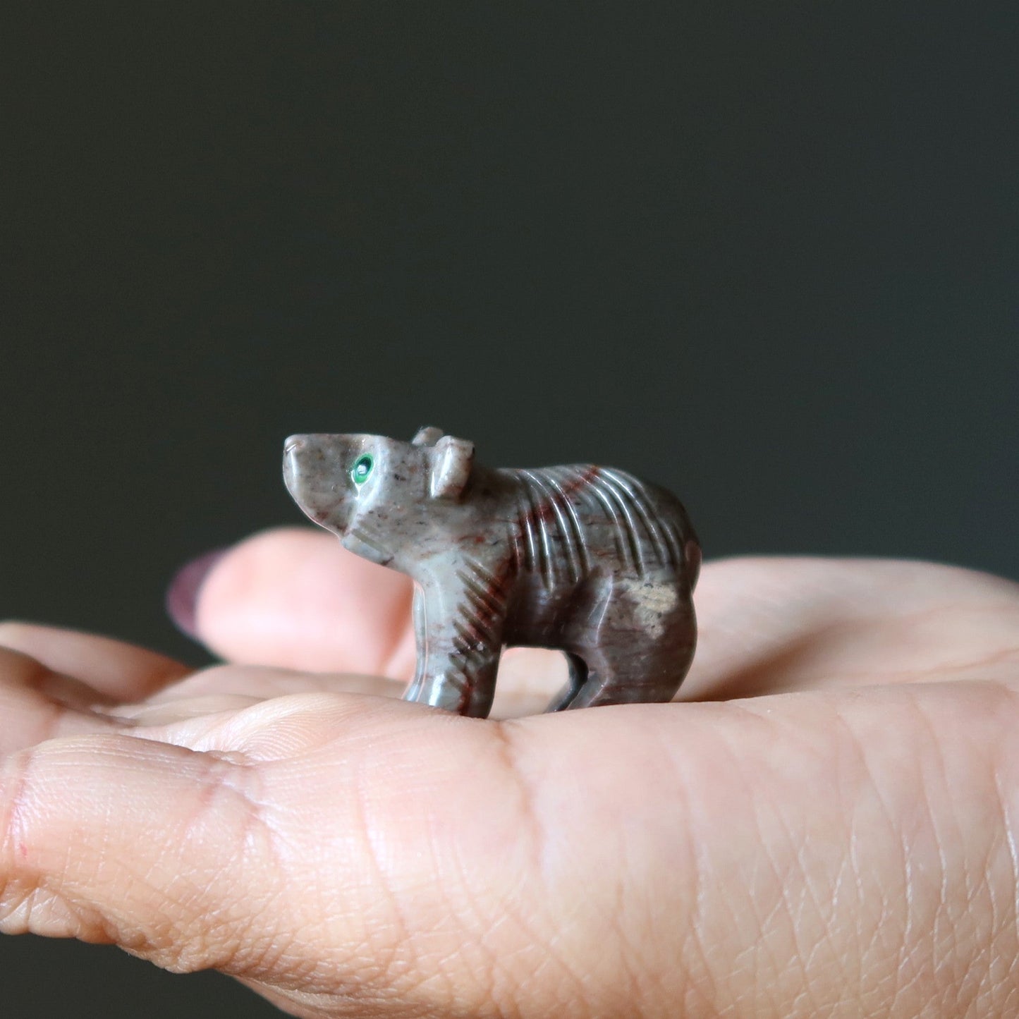 Soapstone Bear Brown Spirit Guide Animal Cub