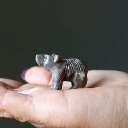 Soapstone Bear Brown Spirit Guide Animal Cub
