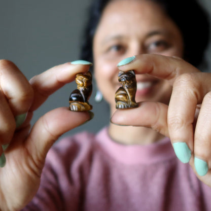 Tigers Eye Cat 1" Miniature Animal I'm All Confidence