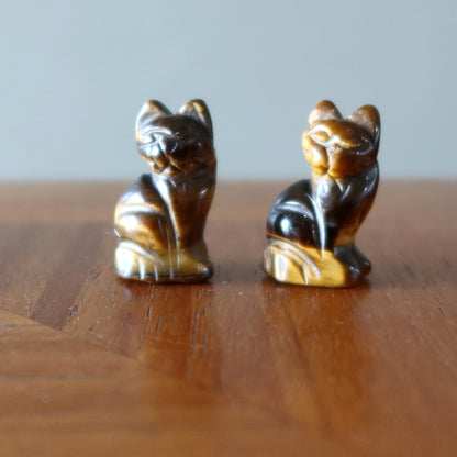 Tigers Eye Cat 1" Miniature Animal I'm All Confidence