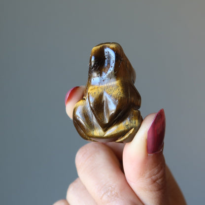 Tigers Eye Frog Bounce to Brilliance Animal Figurine