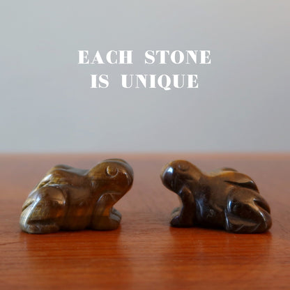 Tigers Eye Frog Bounce to Brilliance Animal Figurine