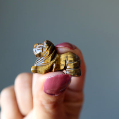 Tigers Eye Lion 1" Miniature Animal Your Royal Majesty