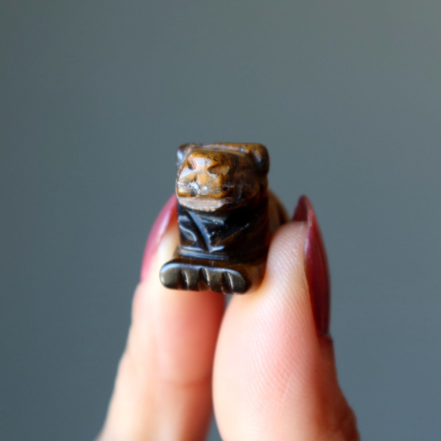 Tigers Eye Lion 1" Miniature Animal Your Royal Majesty