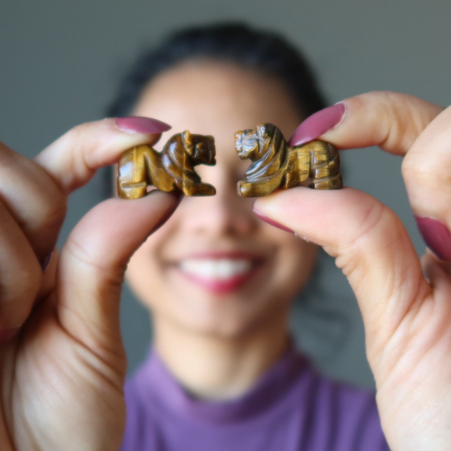 Tigers Eye Lion 1" Miniature Animal Your Royal Majesty