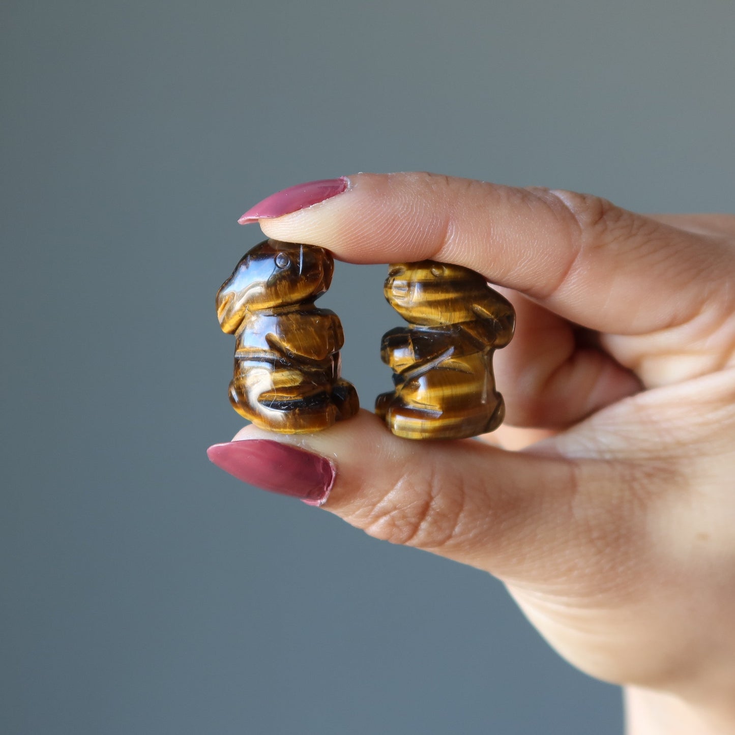 Tigers Eye Rabbit 1" Miniature Animal Hop to Greatness