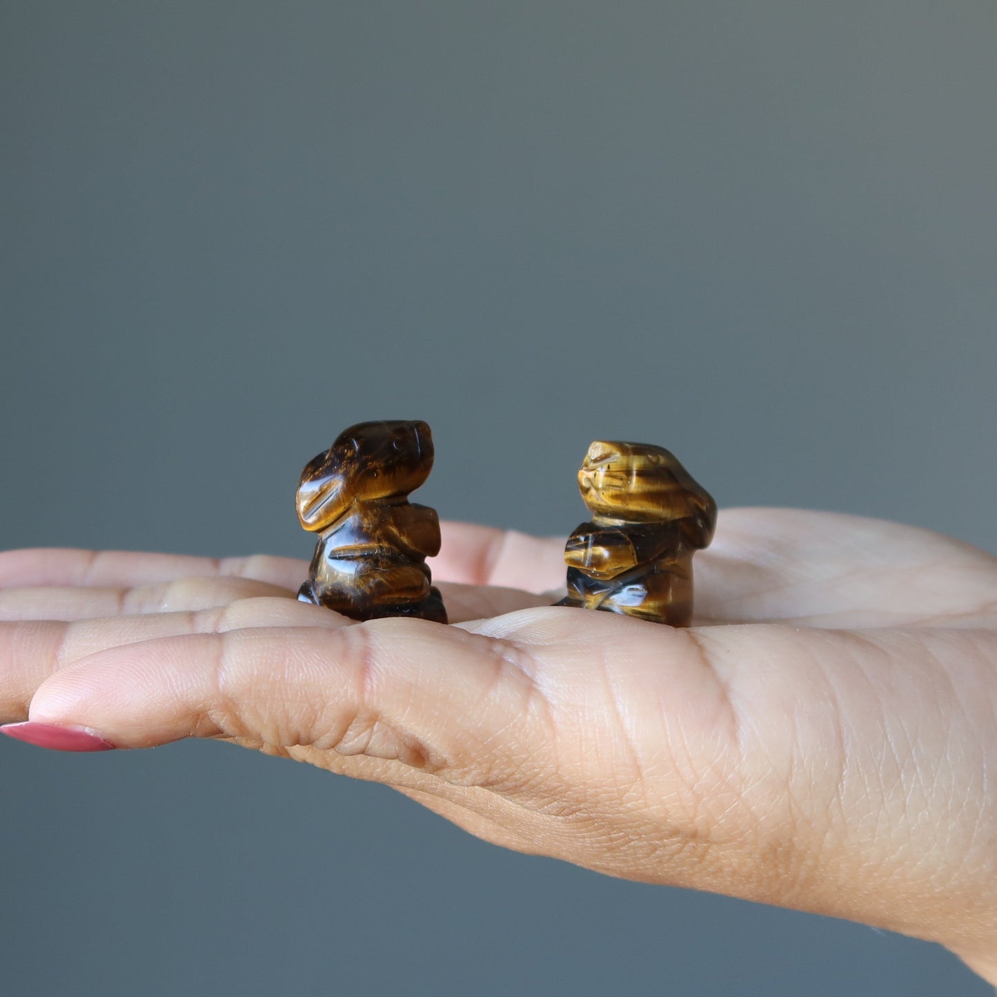 Tigers Eye Rabbit 1" Miniature Animal Hop to Greatness