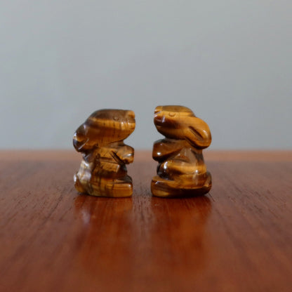 Tigers Eye Rabbit 1" Miniature Animal Hop to Greatness
