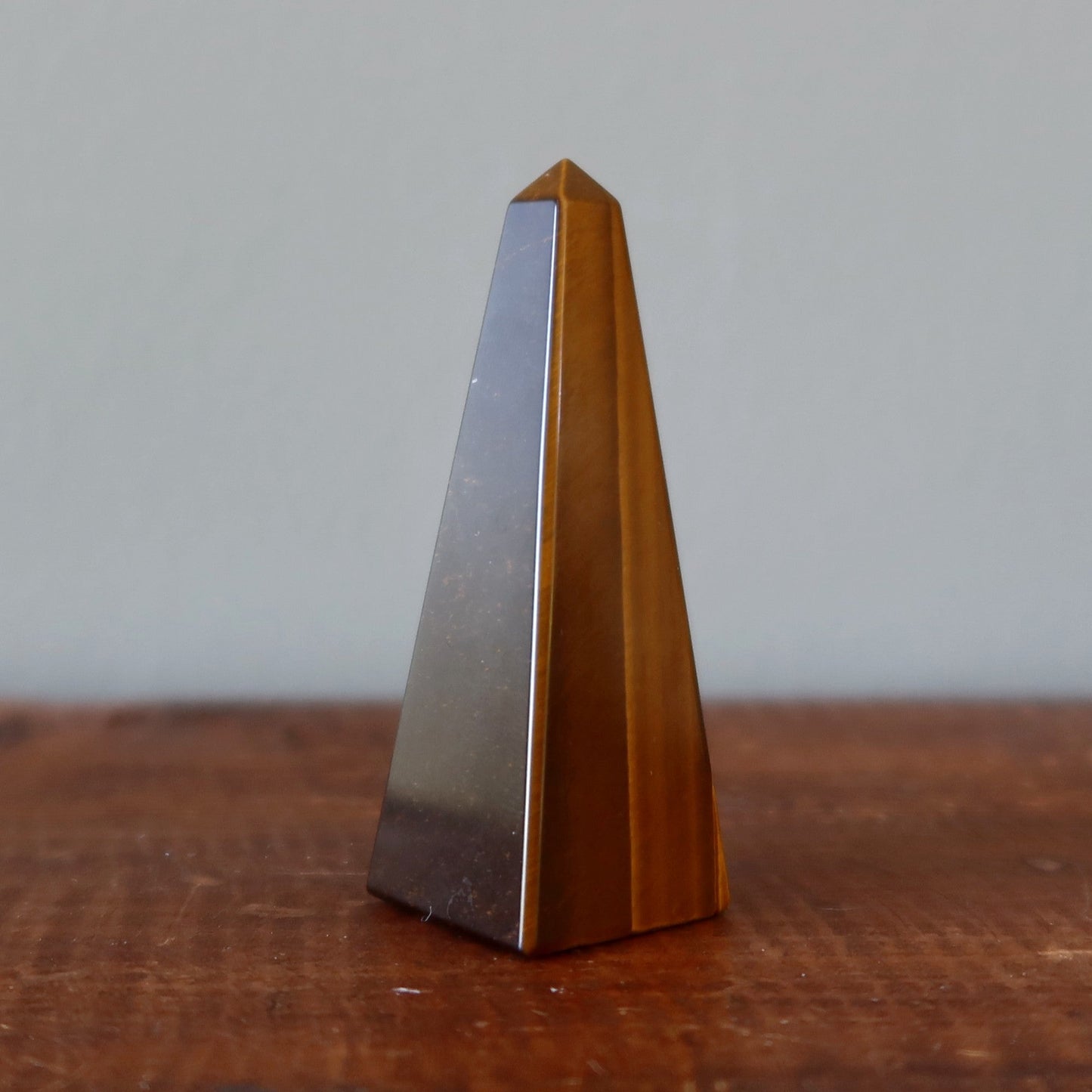 Tigers Eye Tower Wand Glistening Gemstone Point