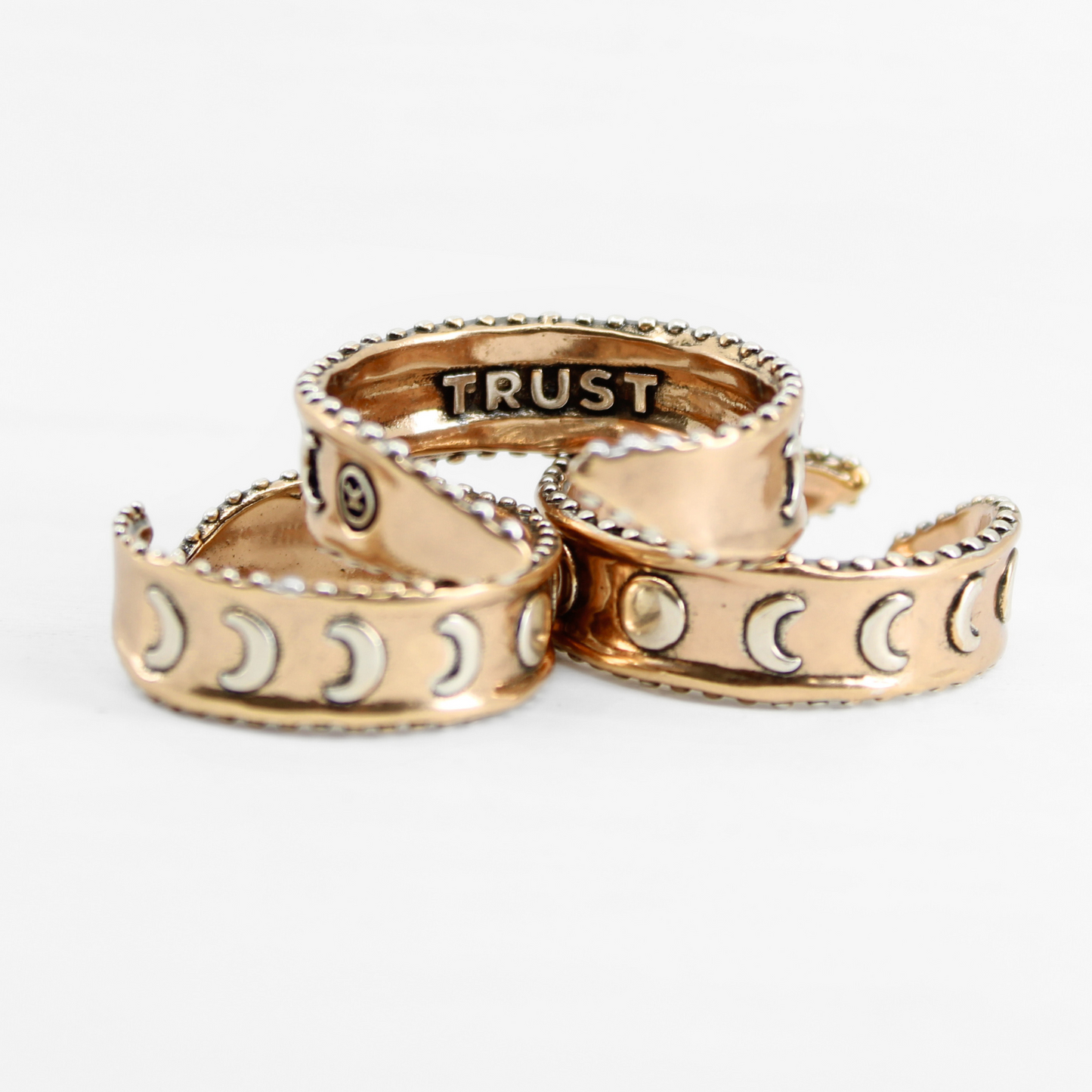 Trust Moon Phase Adjustable Ring