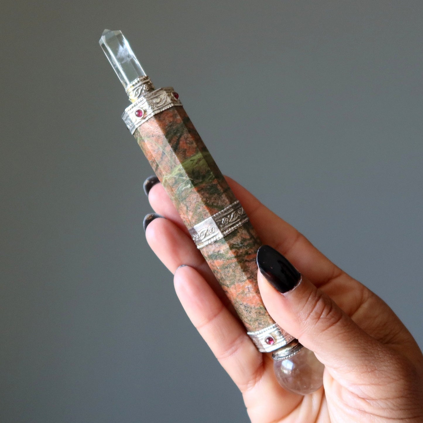 Unakite Aura Wand Crystal Healing Creation Energy
