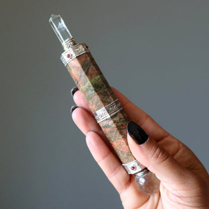 Unakite Aura Wand Crystal Healing Creation Energy