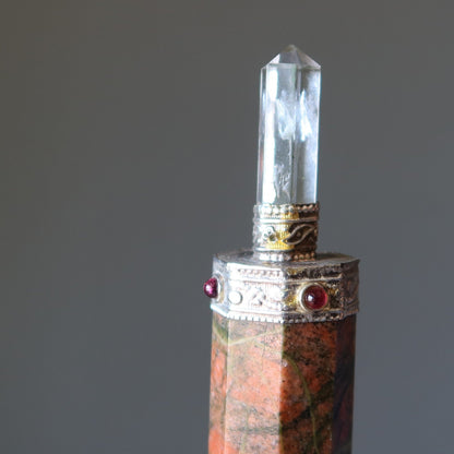 Unakite Aura Wand Crystal Healing Creation Energy