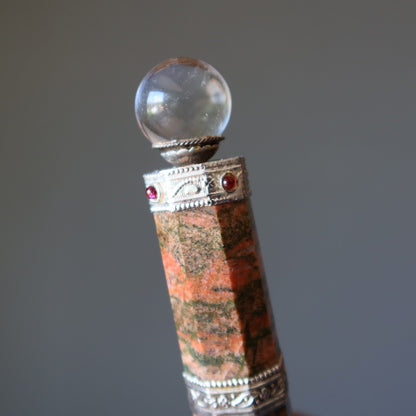 Unakite Aura Wand Crystal Healing Creation Energy