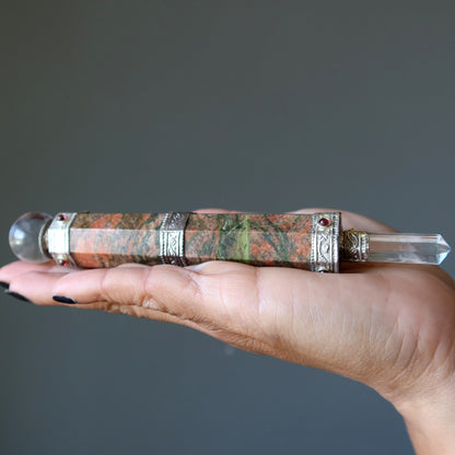 Unakite Aura Wand Crystal Healing Creation Energy