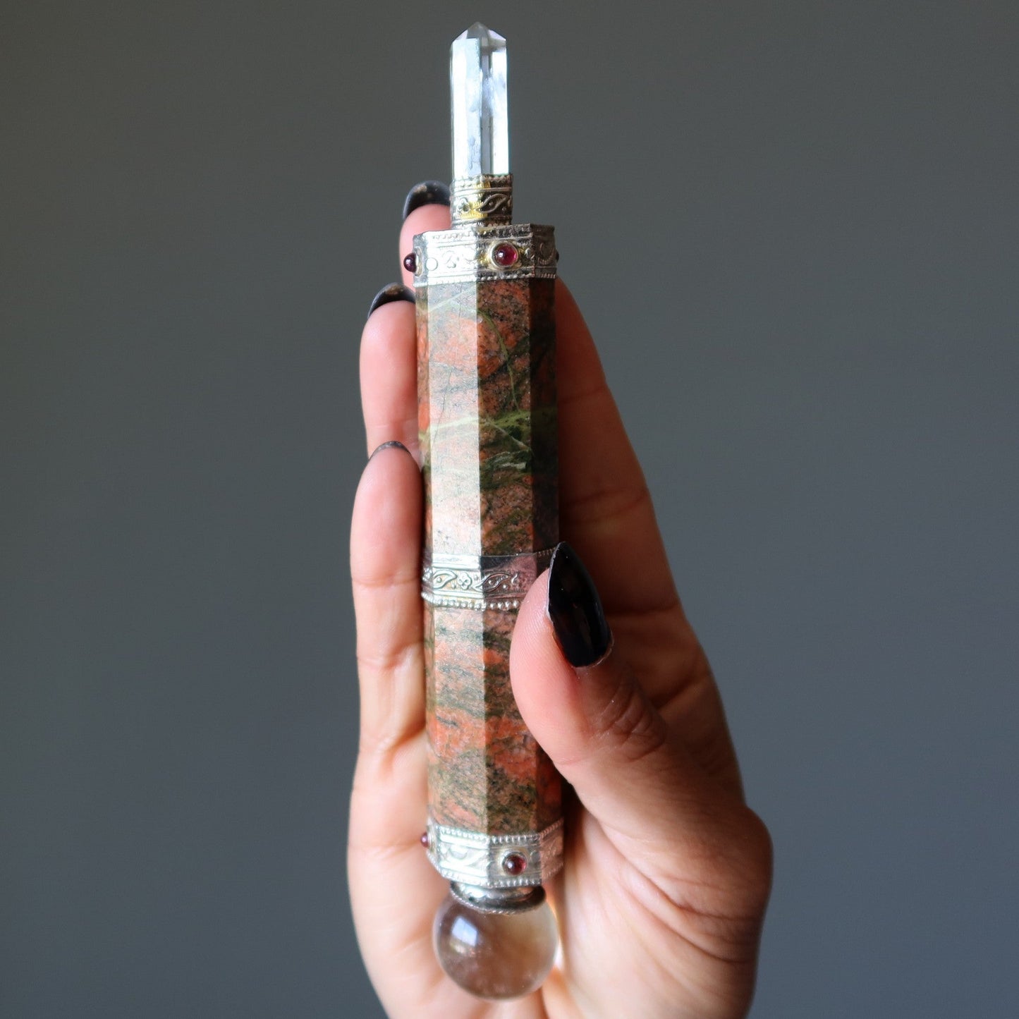 Unakite Aura Wand Crystal Healing Creation Energy