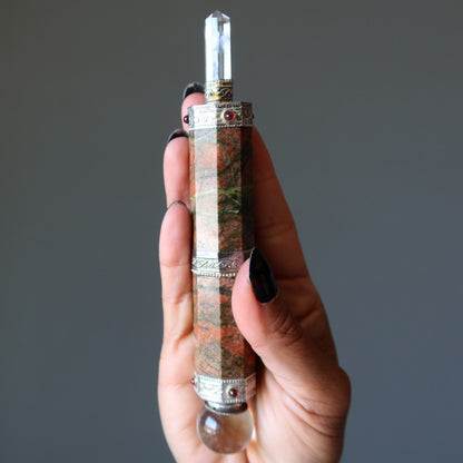 Unakite Aura Wand Crystal Healing Creation Energy